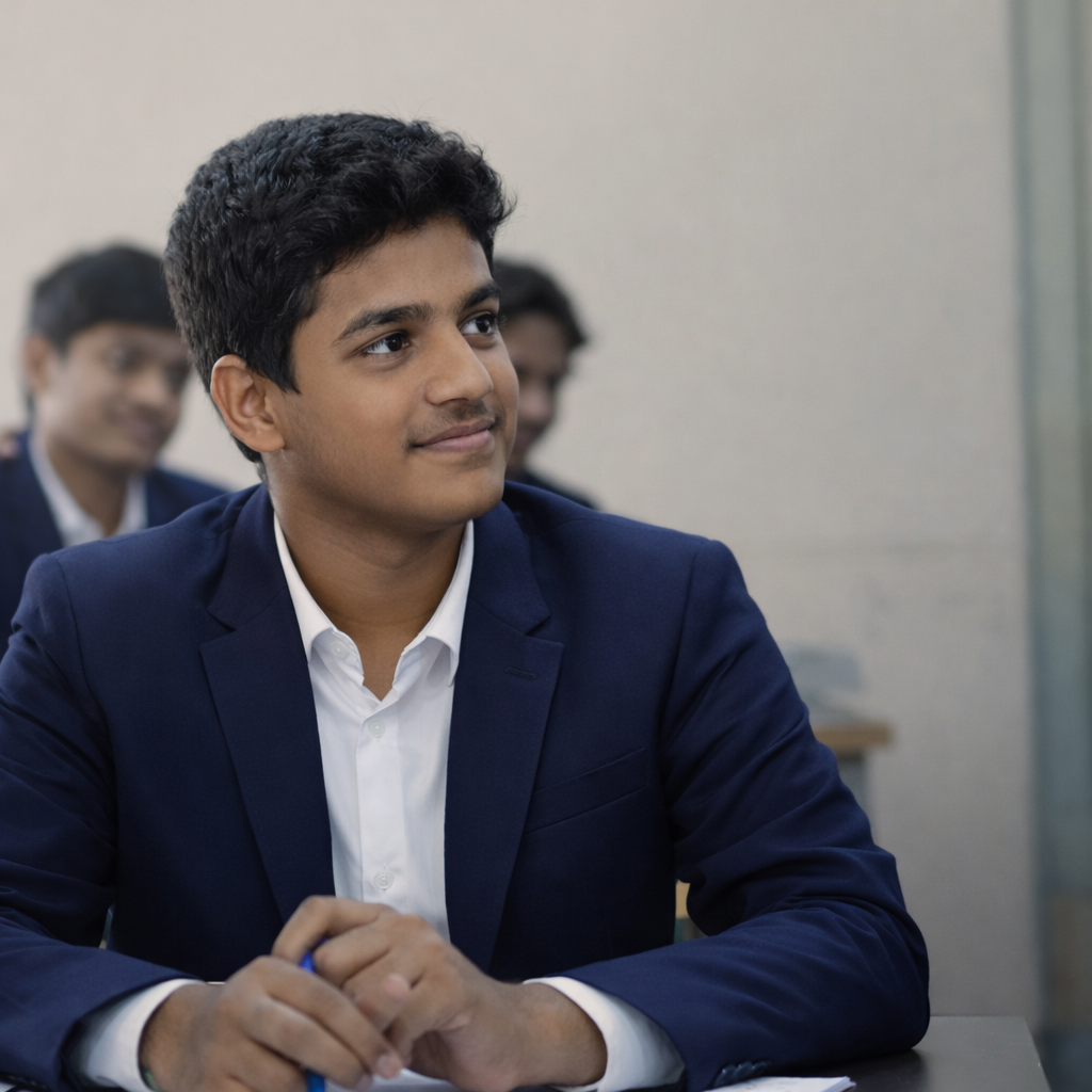 Student in classroom