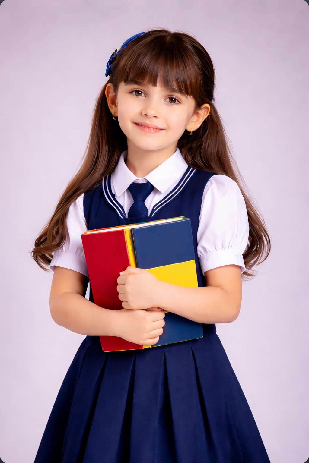 Student girl with books